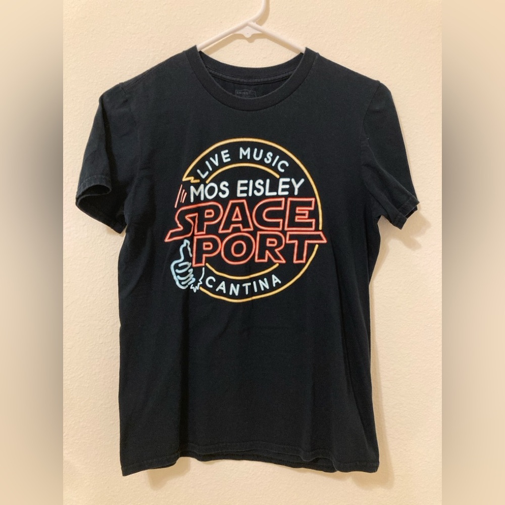Mos Eisley Spaceport Star Wars Black Graphic T-Shirt Size S